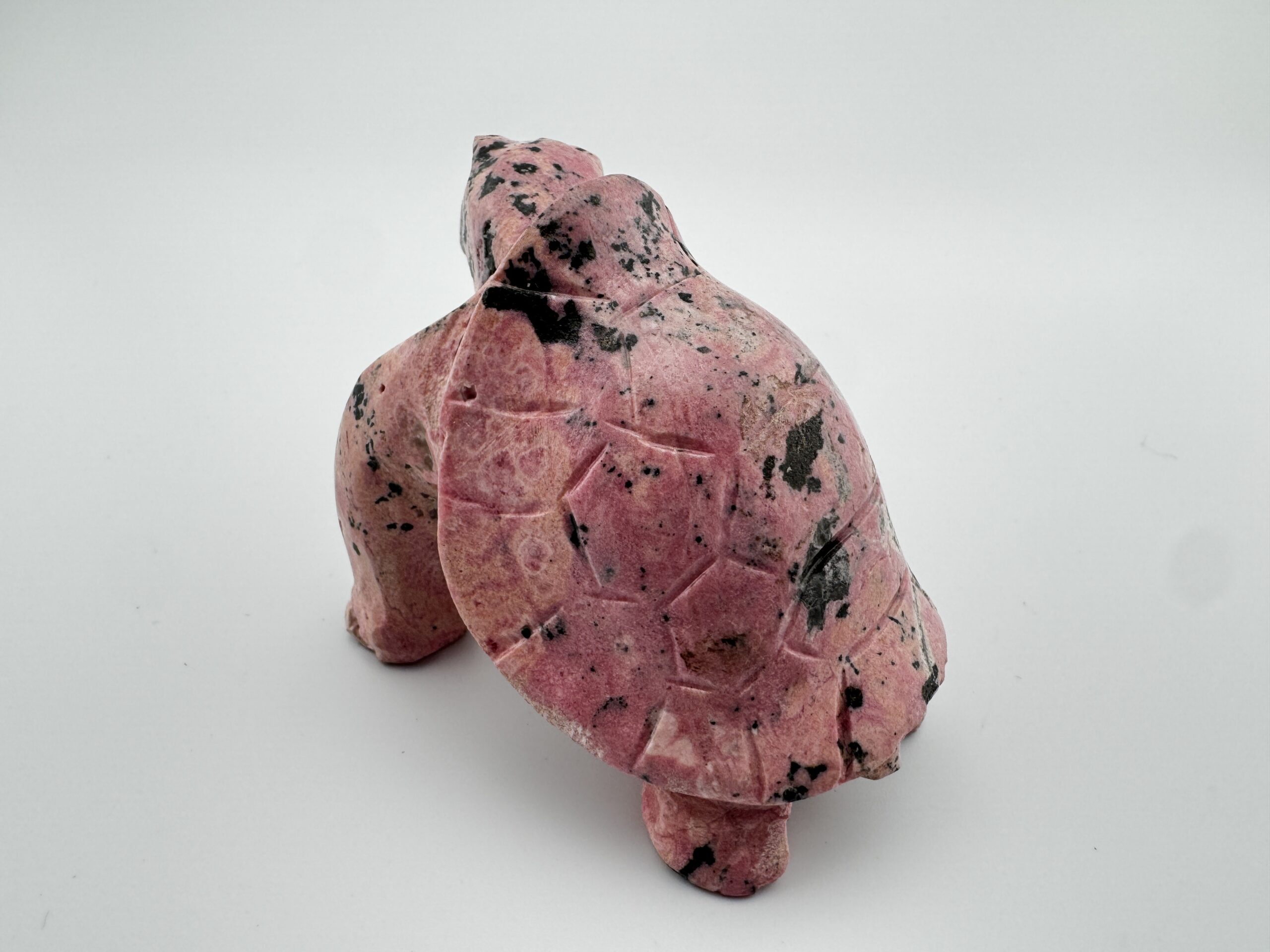 Peruvian Rhodonite Carved Tortoise #7 - Image 8
