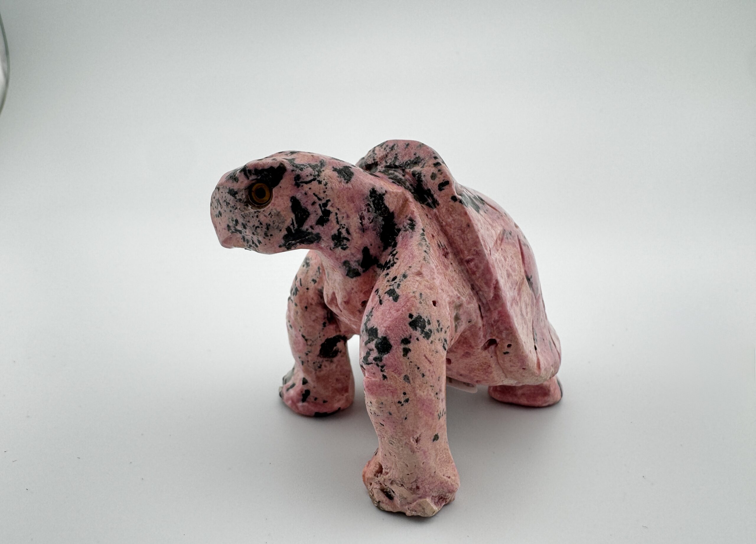 Peruvian Rhodonite Carved Tortoise #7 - Image 2