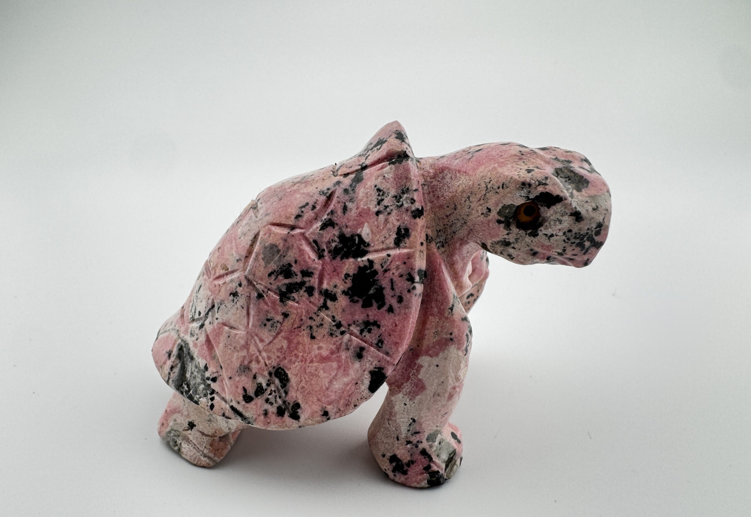 Peruvian Rhodonite Carved Tortoise #7 - Image 4