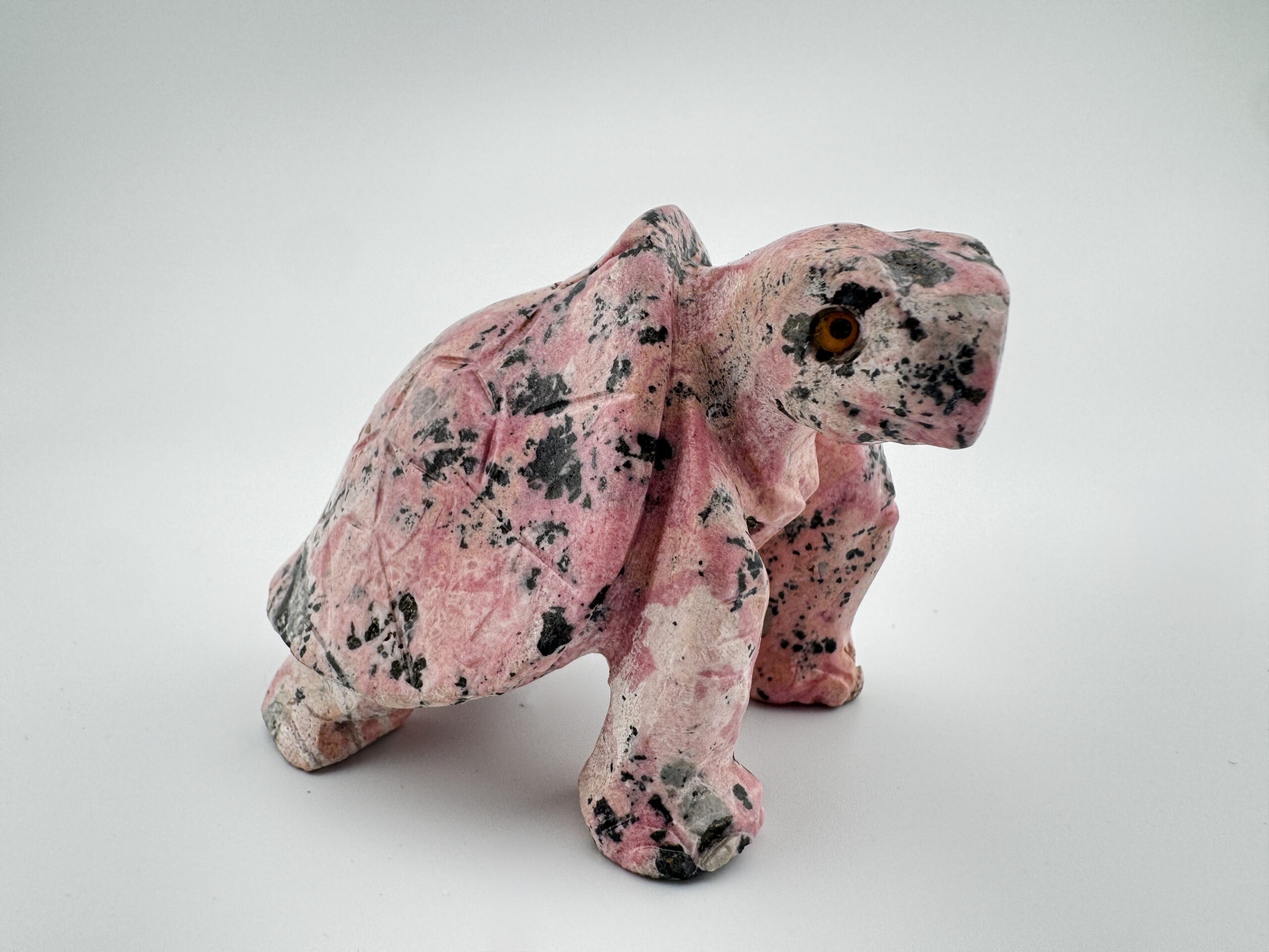 Peruvian Rhodonite Carved Tortoise #7 - Image 6