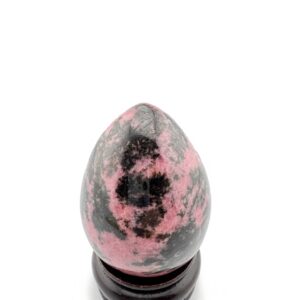 Rhodonite Egg and wooden base #45